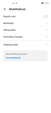 Válaszd a Személyes hotspot lehetőséget.