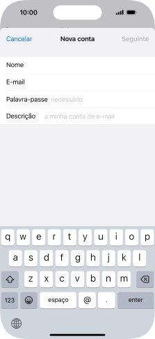 Prima Palavra-passe e introduza a password da sua conta de e-mail.