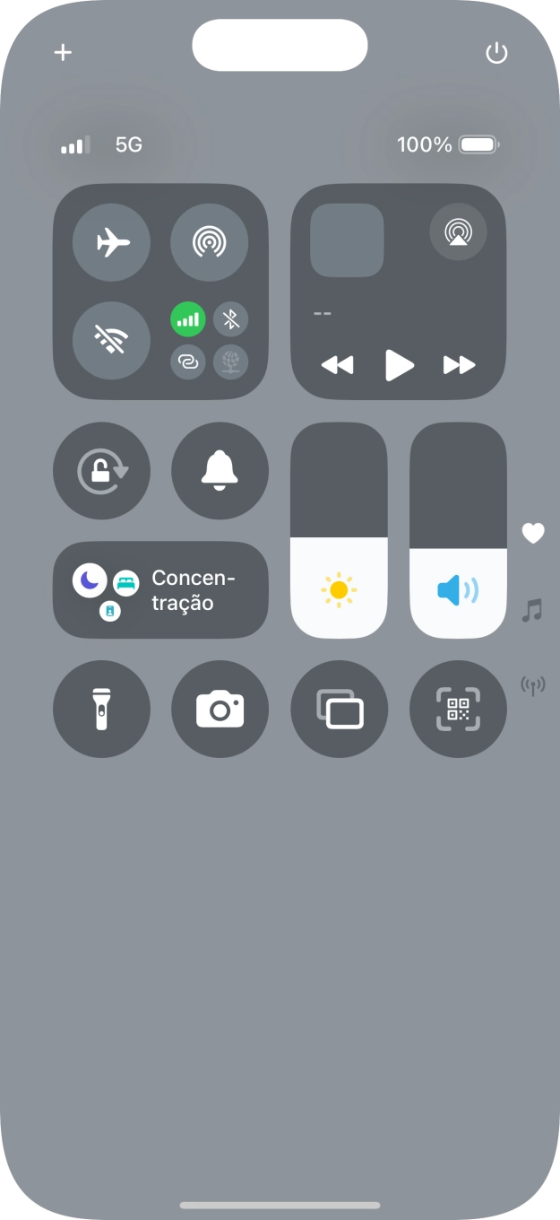 Prima o ícone de modo de voo para ativar ou desativar a função.