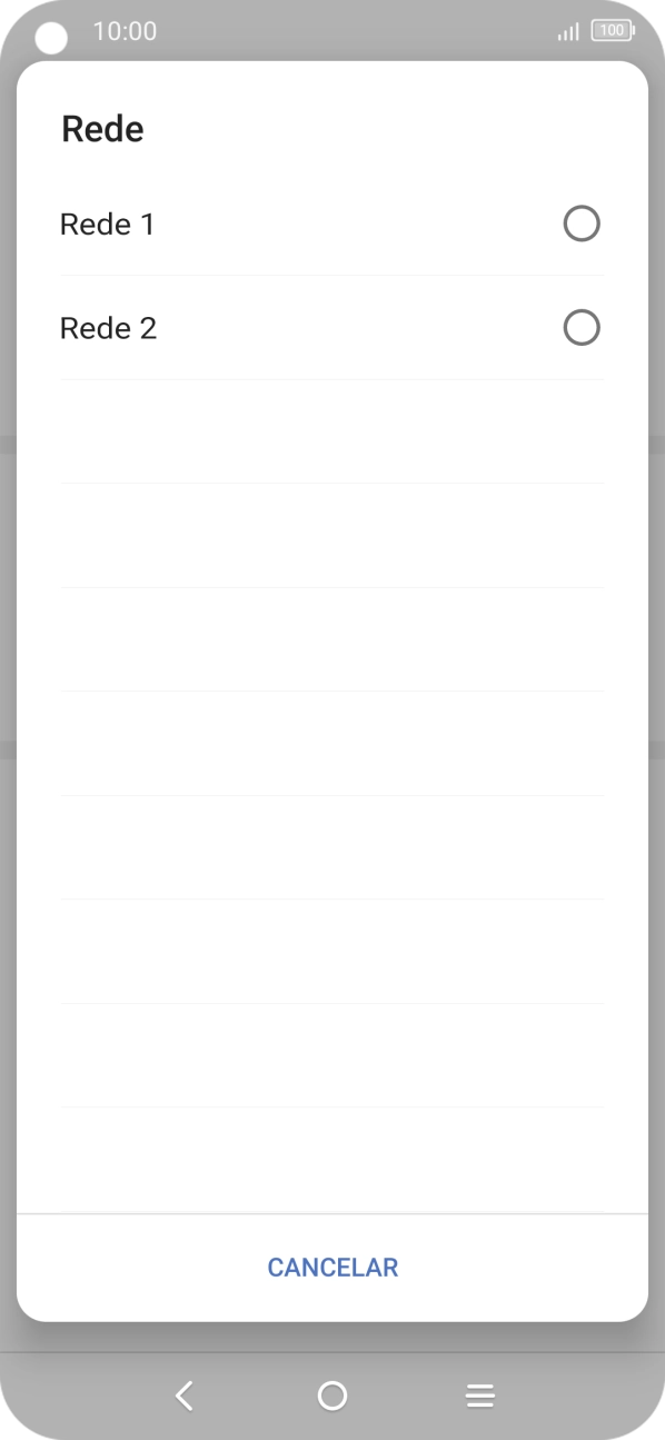 Prima a rede pretendida.