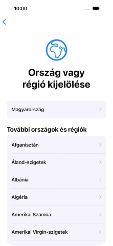 Válaszd ki a kívánt országot vagy régiót.