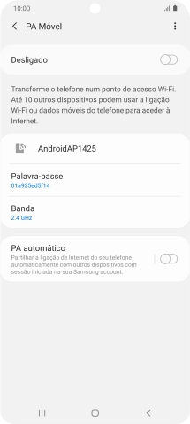 Prima o ícone de menu.