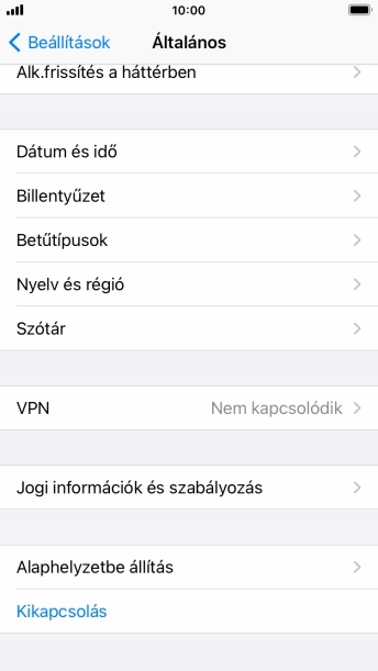 Válaszd az Alaphelyzetbe állítás lehetőséget.