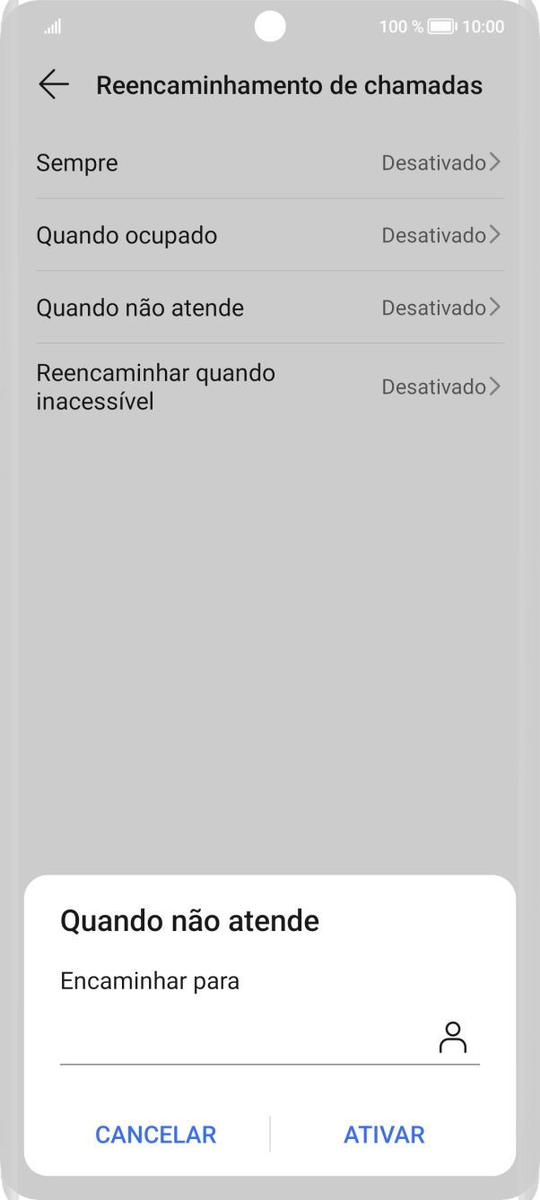 Introduza 123 e prima ATIVAR.