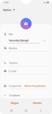 Kattints a Telefon mezőre, és írd be a kívánt telefonszámot.