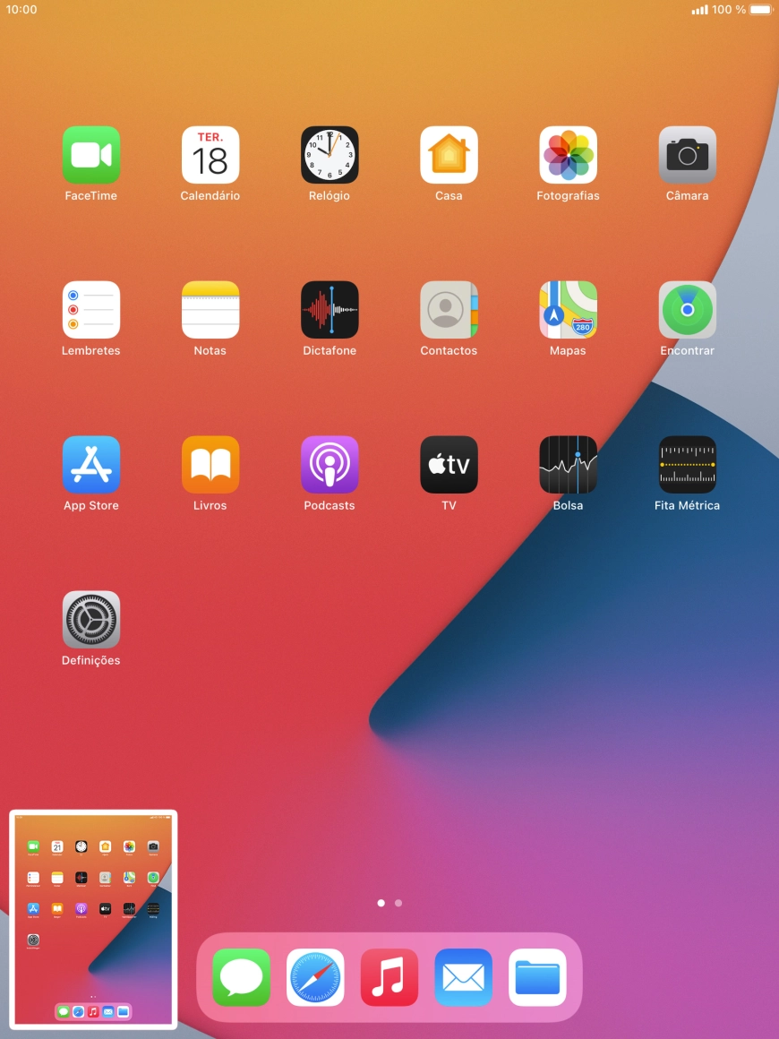Para modificar a captura de ecrã prima a captura de ecrã e siga as indicações no ecrã para efetuar as modificações pretendidas.