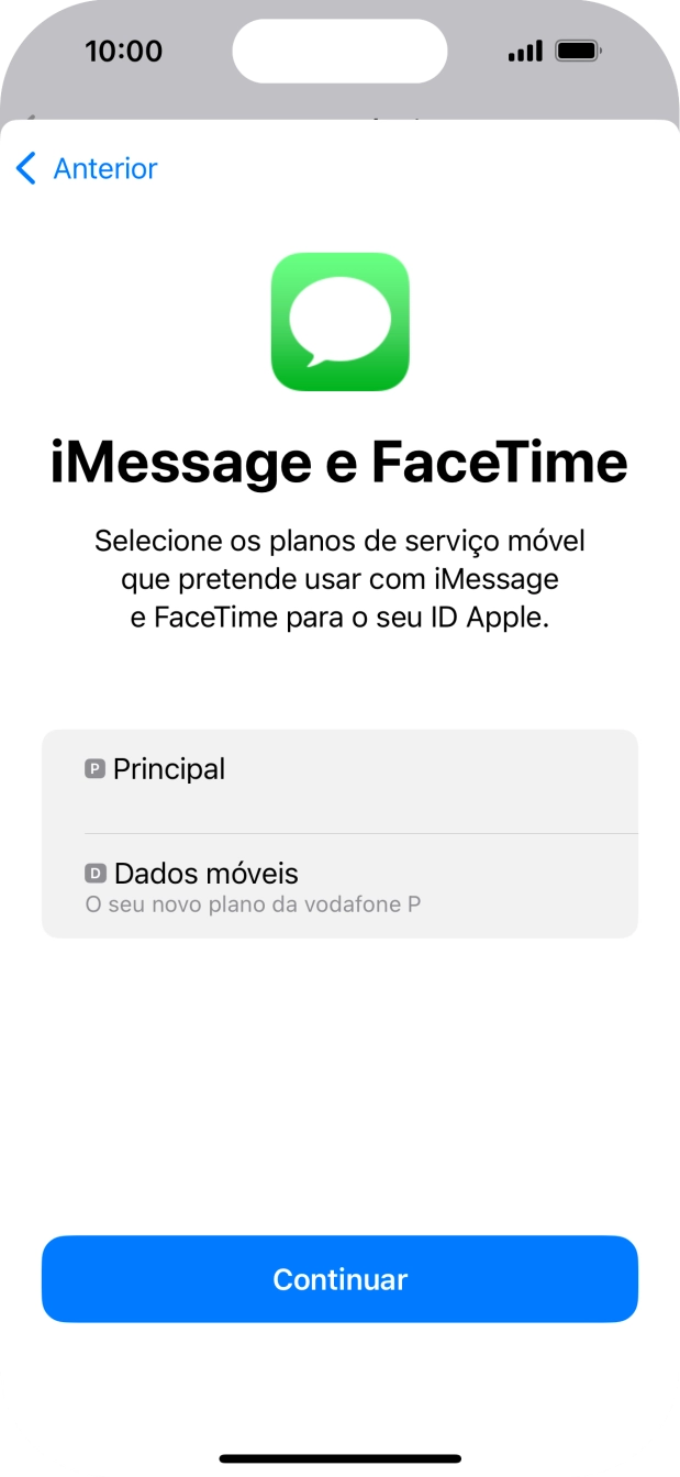 Prima o plano pretendido.
