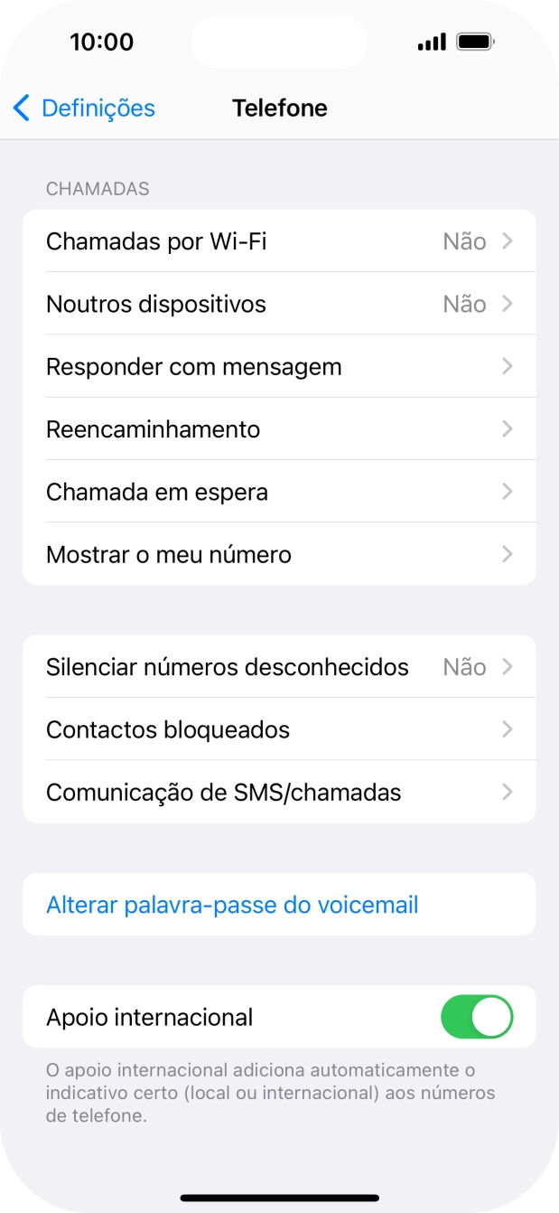 Prima Mostrar o meu número.