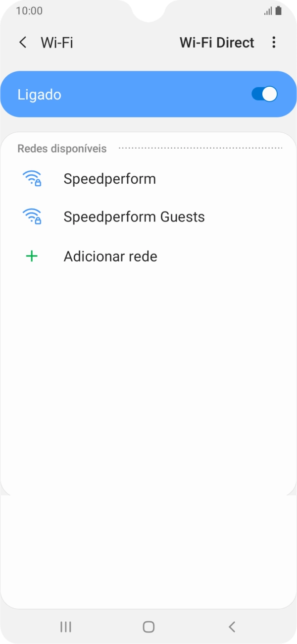 Prima a rede Wi-Fi pretendida.