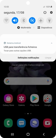 Prima Tocar para outras opções USB..