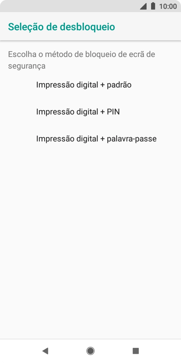 Prima o código de bloqueio do telefone pretendido e siga as indicações no ecrã para estabelecer um código de bloqueio adicional.