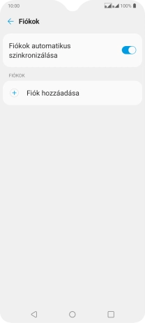 Válaszd a Fiók hozzáadása lehetőséget.