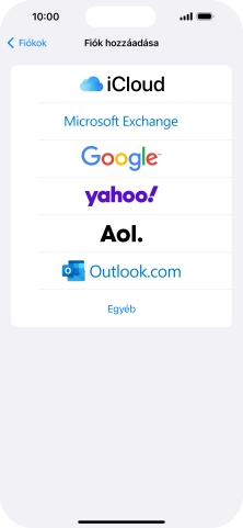 Válaszd az Egyéb lehetőséget.