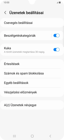Válaszd az Egyéb beállítások lehetőséget.
