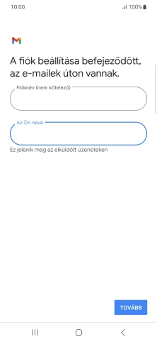 Válaszd a TOVÁBB lehetőséget.