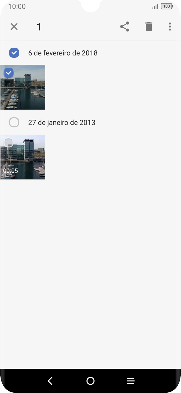 Prima o ícone de menu.