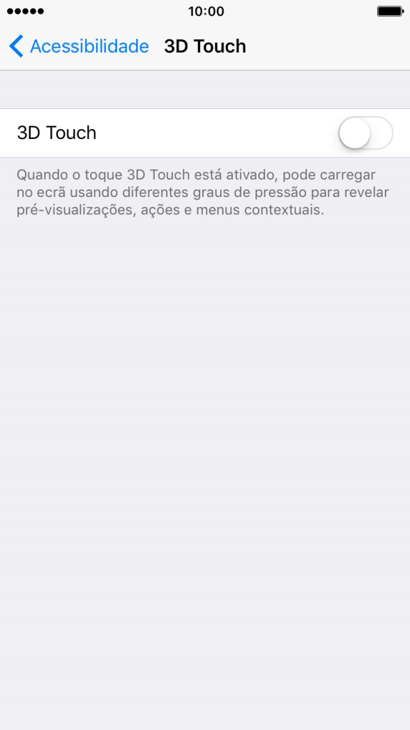 Prima o indicador para ativar a função.