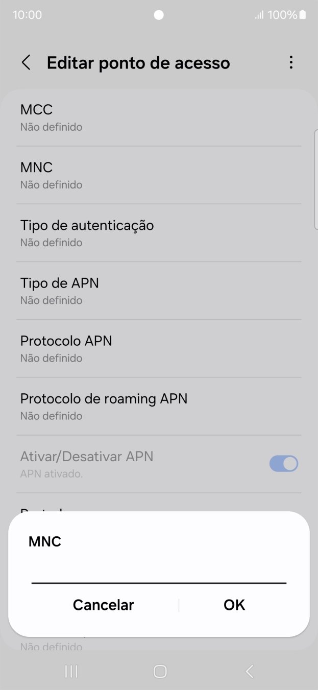 Introduza 01 e prima OK.