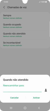 Introduza 123 e prima Activar.