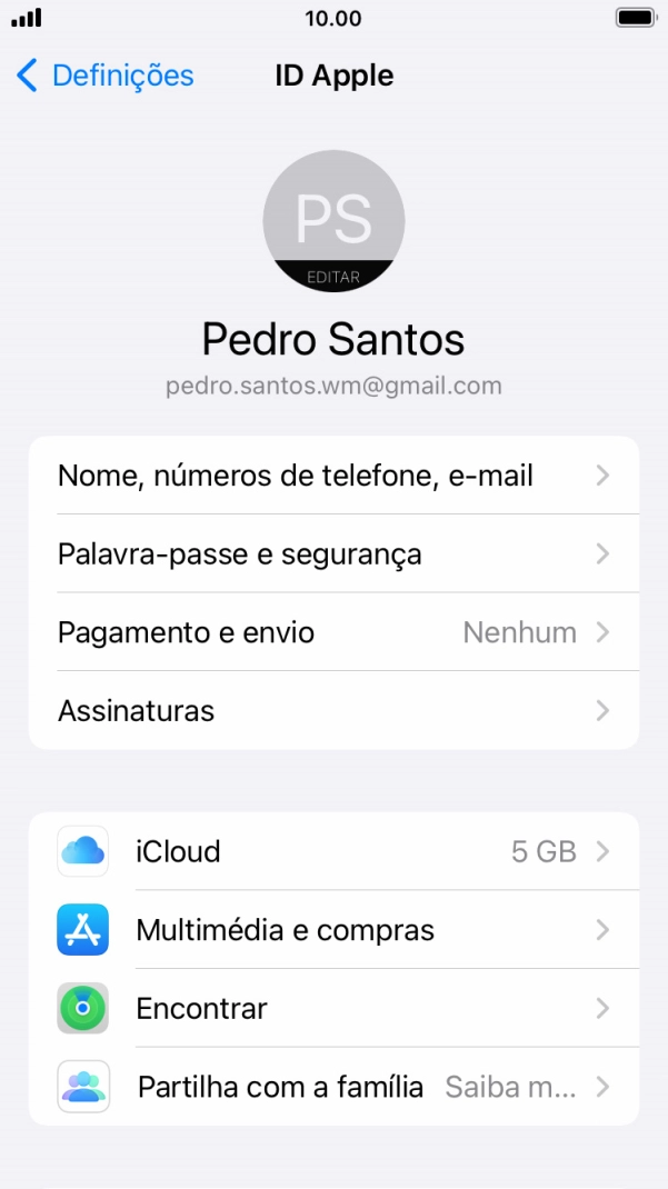 Prima a tecla de início para terminar e voltar ao ecrã inicial.