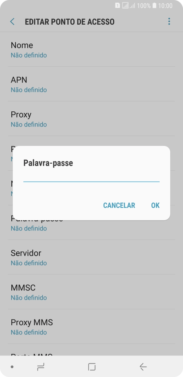 Introduza vodafone e prima OK.