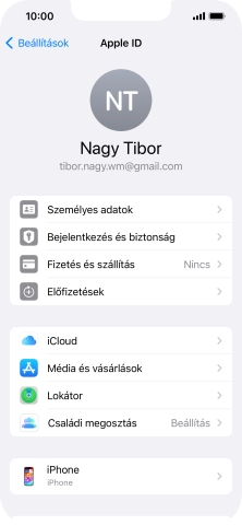 Húzd az ujjad felfelé a kijelző aljáról, hogy visszatérj a kezdőképernyőhöz.