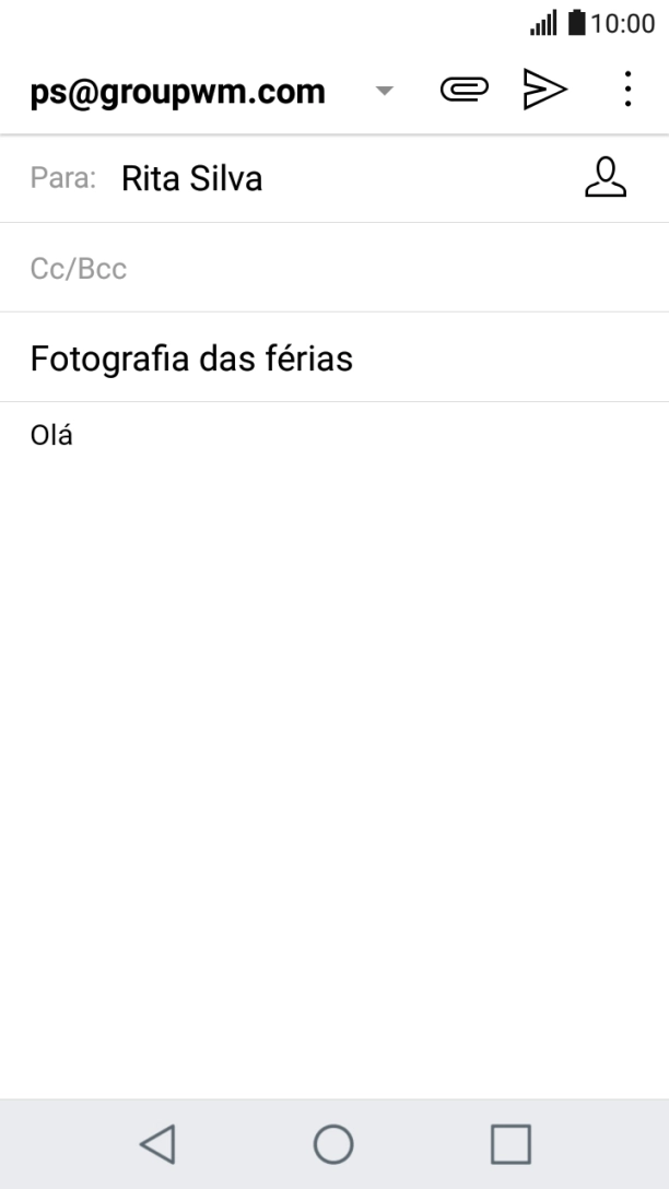 Prima o ícone de anexo.