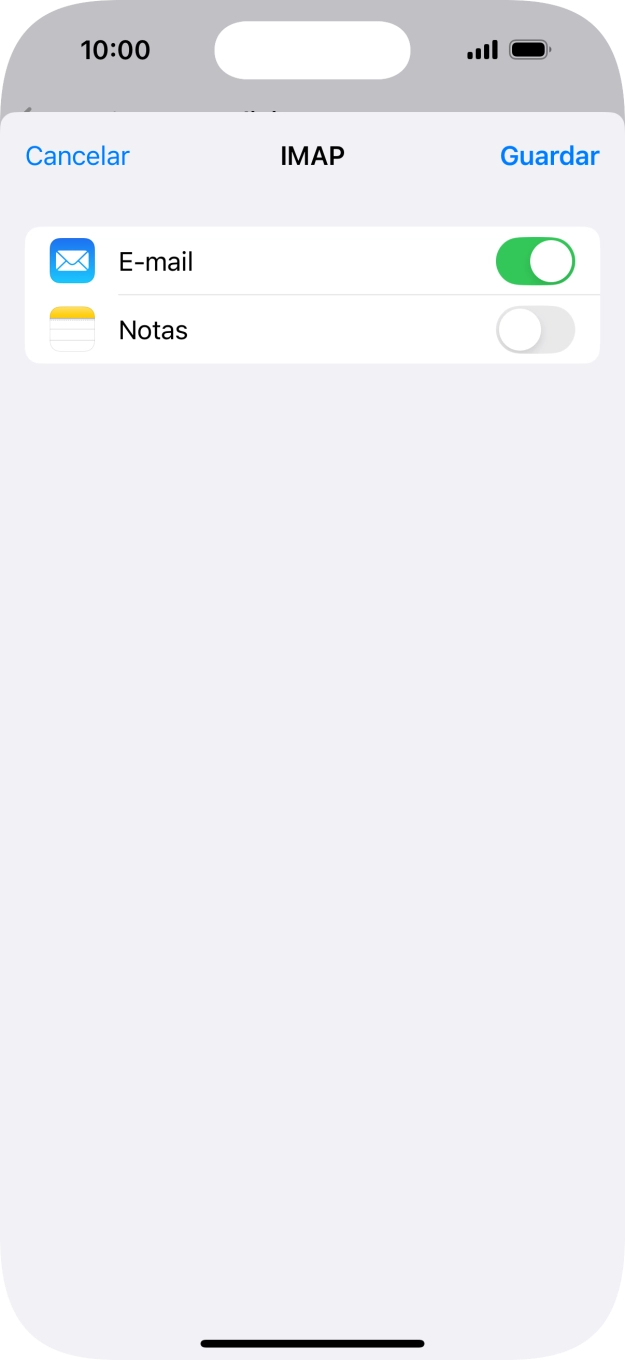 Prima Guardar. A sua conta de e-mail está agora configurada. Se pretender escolher definições adicionais para o servidor de receção e envio, siga os passos seguintes.