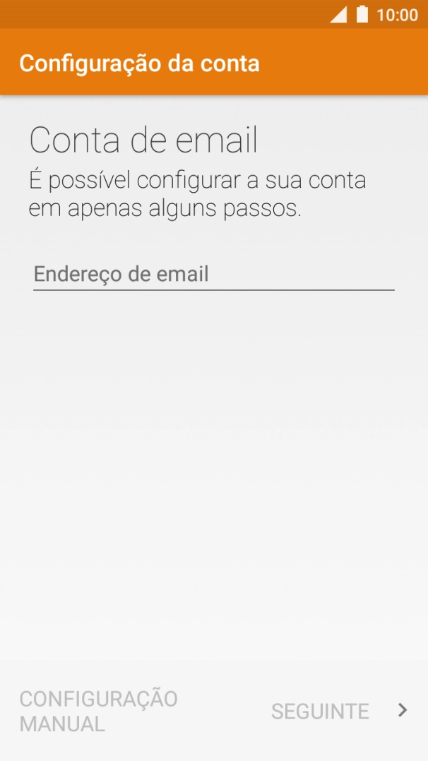 Prima Endereço de email e introduza o seu endereço de e-mail.