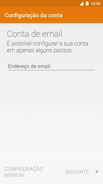 Prima Endereço de email e introduza o seu endereço de e-mail.