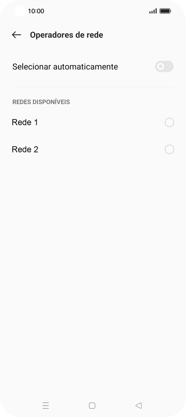 Prima a rede pretendida.