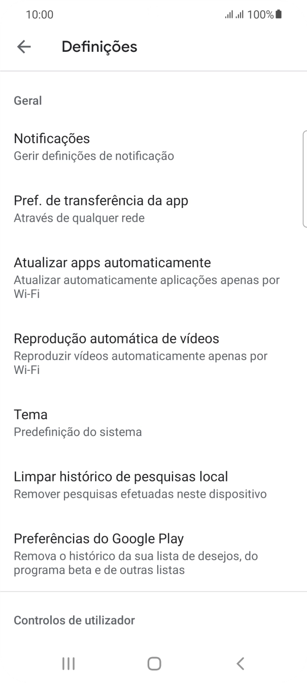 Prima Atualizar apps automaticamente.