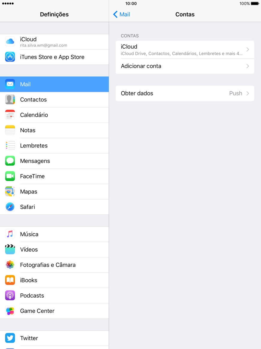 Prima Adicionar conta.
