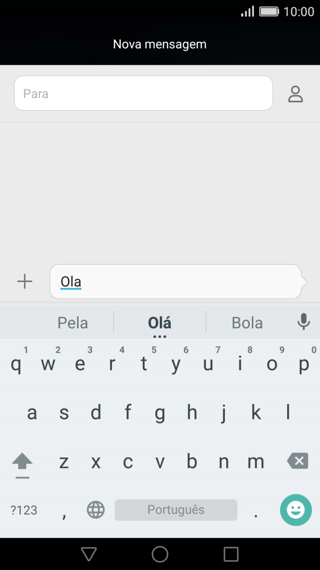Prima a palavra pretendida para a introduzir.