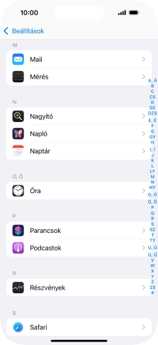 Válaszd a Mail lehetőséget.
