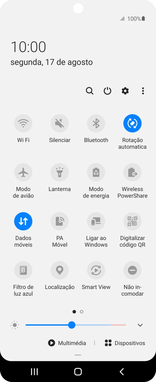 Prima o ícone de definições.