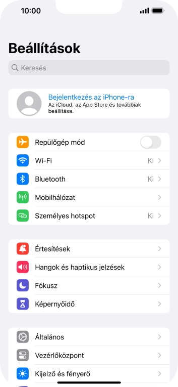 Válaszd a Bejelentkezés az iPhone-ra lehetőséget.