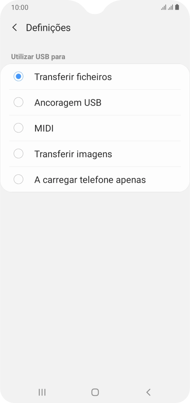Prima Transferir ficheiros para ativar a função.
