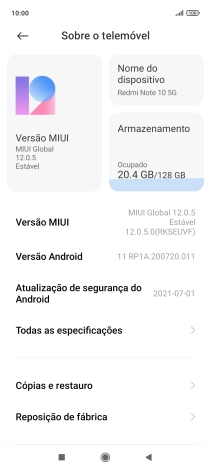 Prima Todas as especificações.