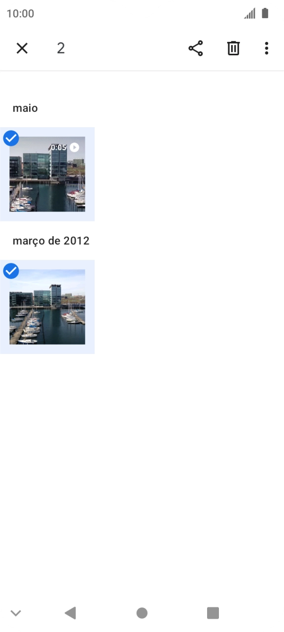 Prima o ícone para partilhar.