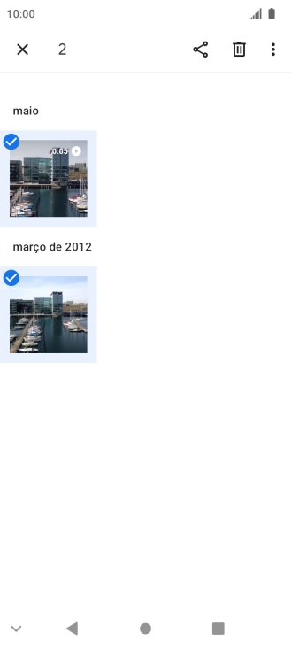 Prima o ícone para partilhar.