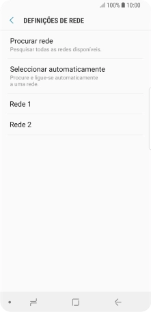 Prima a rede pretendida.