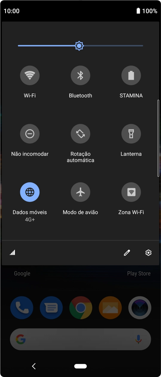 Prima o ícone de definições.