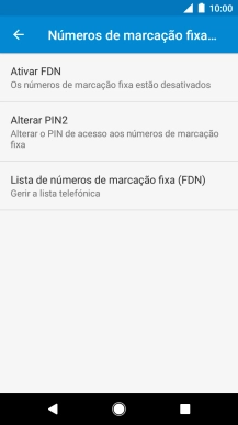 Prima Ativar FDN para ativar a marcação permitida.