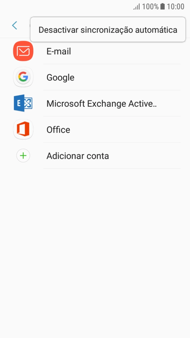 Prima Desactivar sincronização automática.
