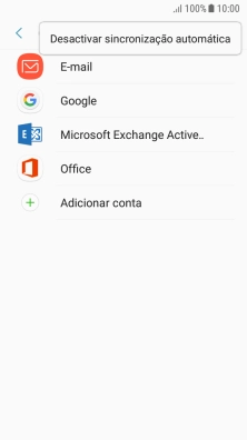Prima Desactivar sincronização automática.