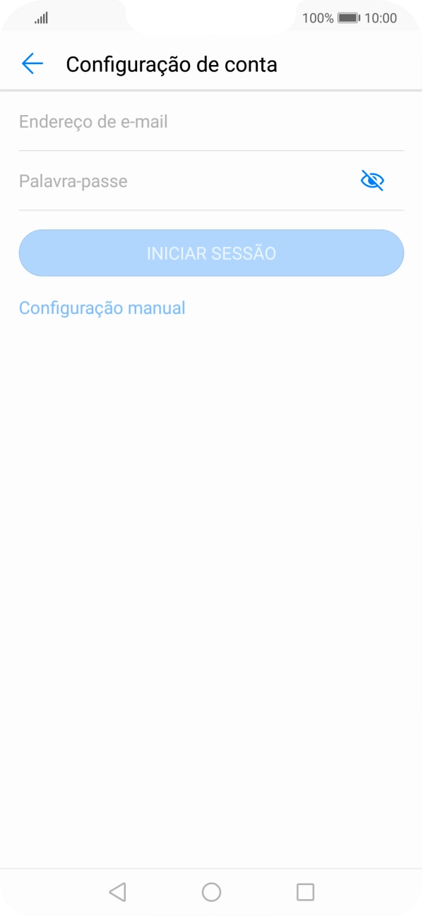 Prima Endereço de e-mail e introduza o seu endereço de e-mail Vodafone.