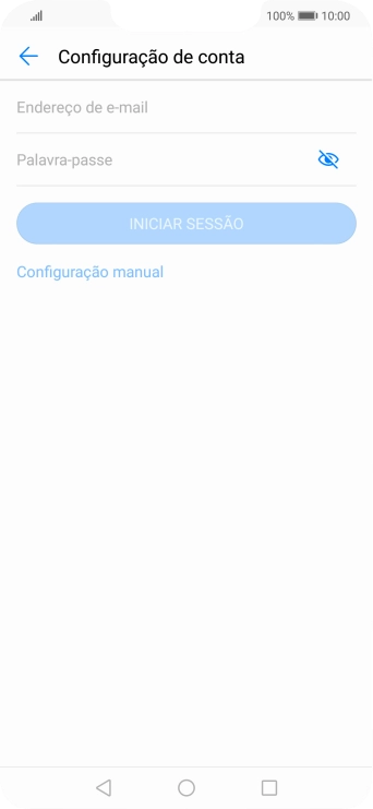 Prima Endereço de e-mail e introduza o seu endereço de e-mail.