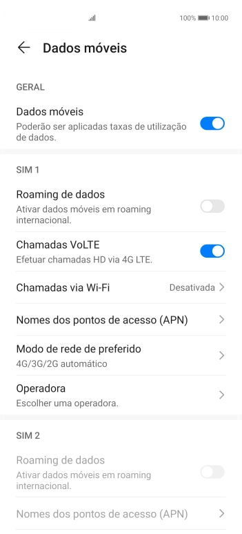 Prima Nomes dos pontos de acesso (APN).