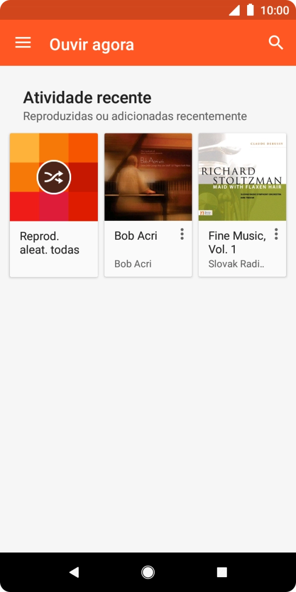 Deslize o dedo sobre o ecrã da esquerda para a direita.